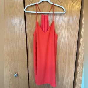 Bright Coral Mini Dress